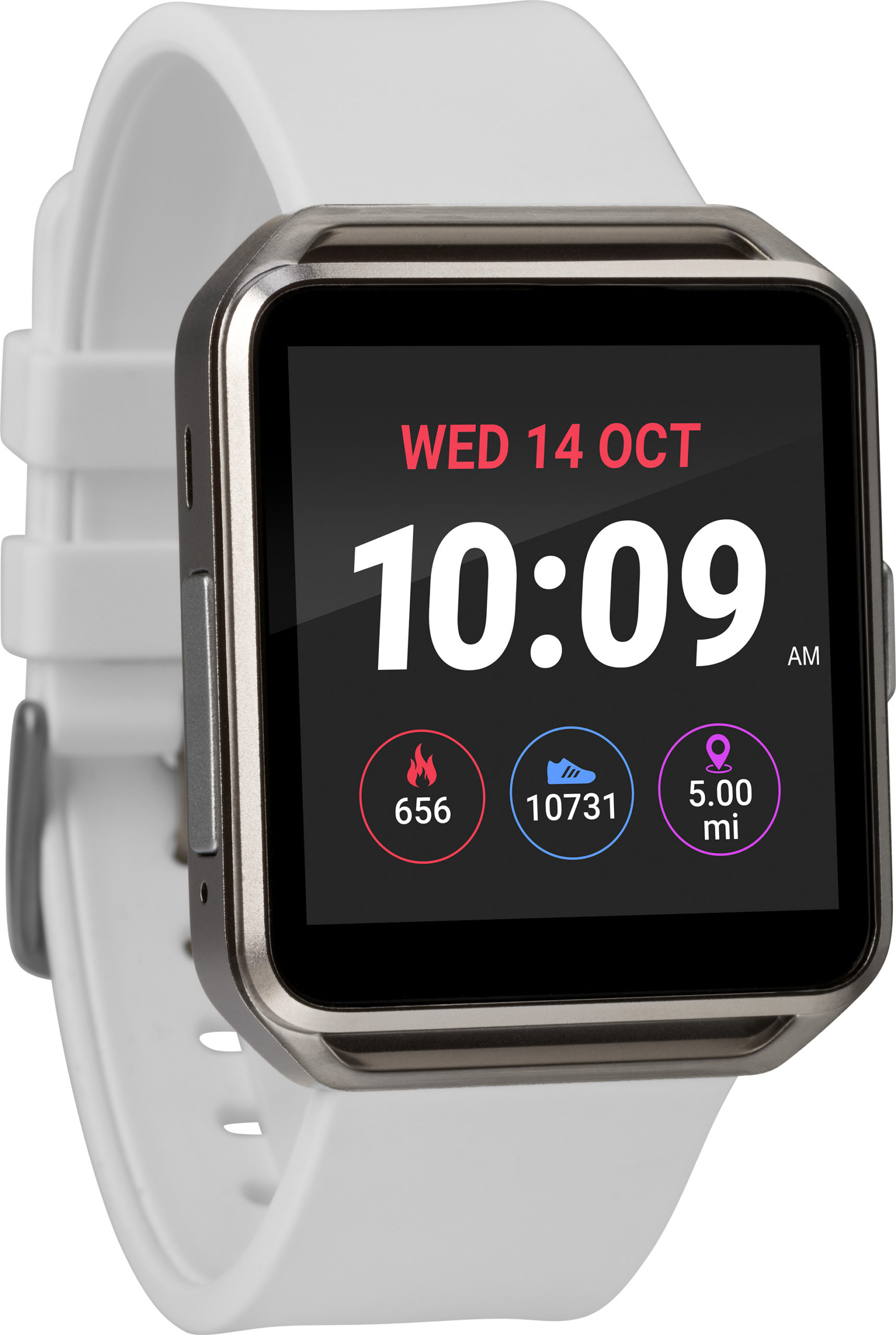 iConnect Classic Square Touchscreen Smartwatch- White - Wild Aid First Aid  - Wild Aid First Aid